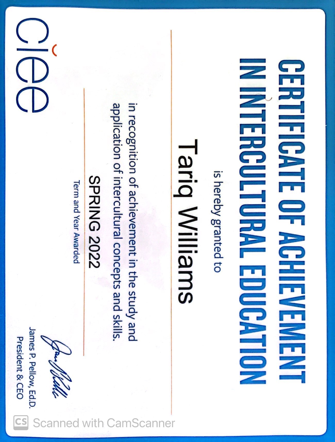 Ciee Certificate